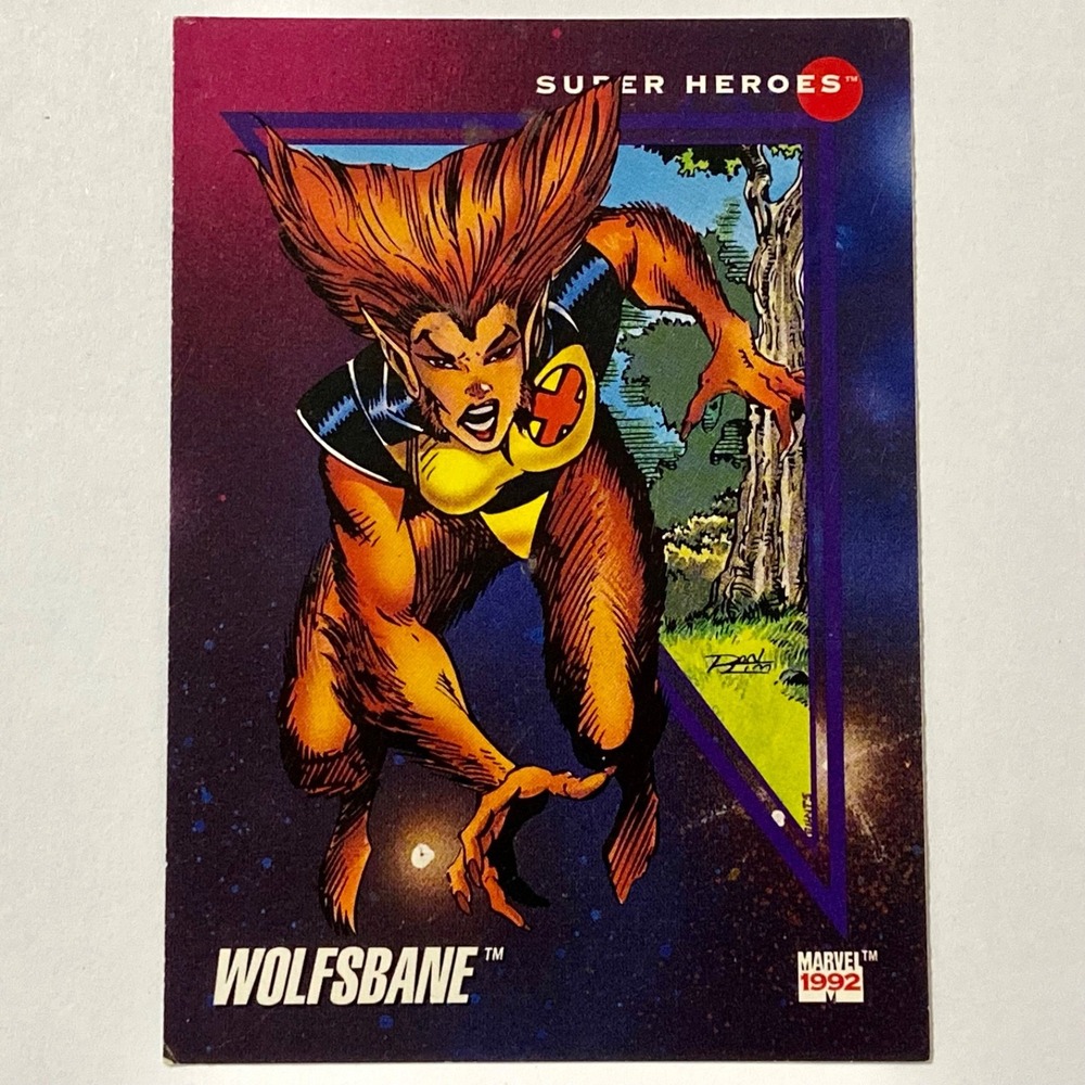 Vintage Marvel '92 Wolfsbane Impel Super Heroes Series Trading Card #29